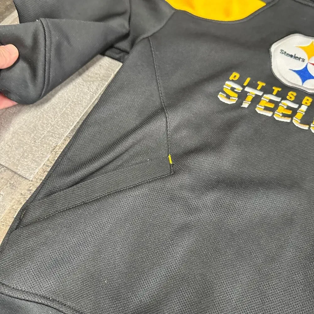 Reebok Youth NFL OnField Apparel Pittsburgh Steelers Hoodie Size M 10/12‎